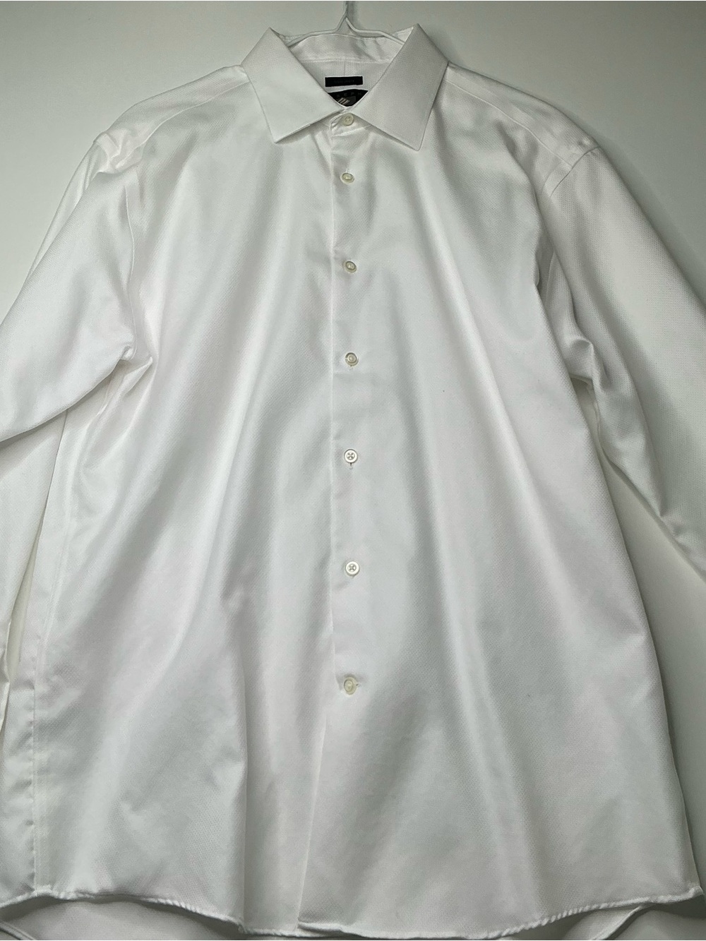 Joseph Abboud Mens Shirt 16.5 34/35 Classic Fit Dress All White Non-Iron Cotton